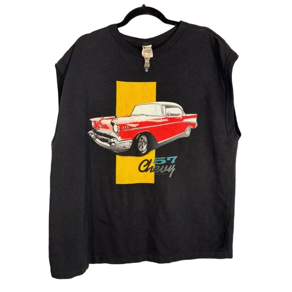 Vintage 57 Chevy Shirt Hot Rod Greaser 1957 Chevrolet Bel Air - Picture 1 of 4